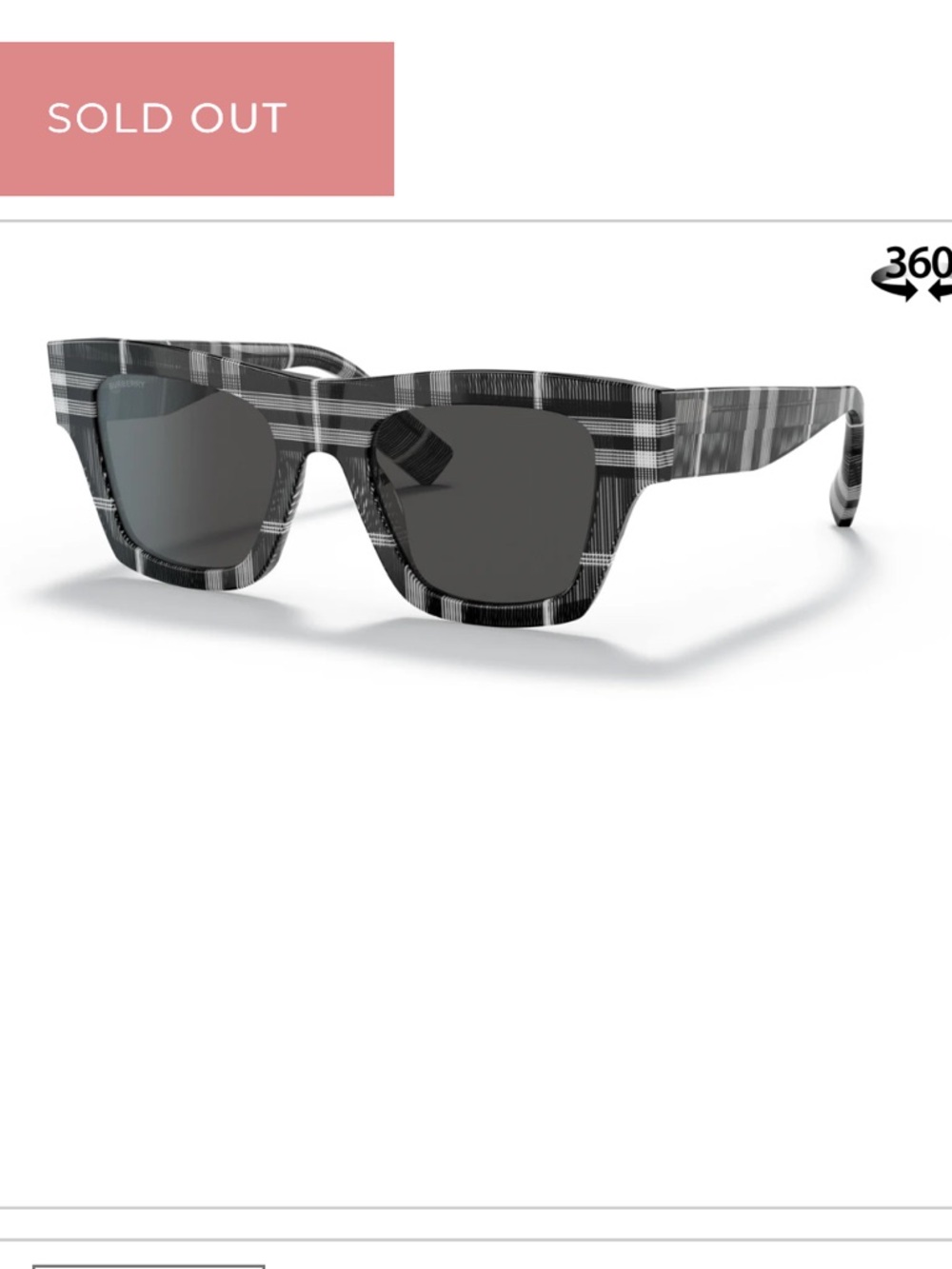 Burberry Sunglasses Ernest Square Frame